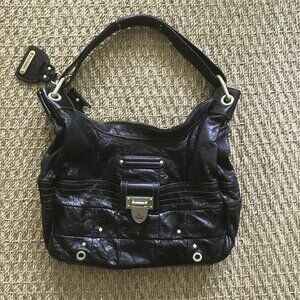 Y2K Juicy Couture Leather Black Shoulder Bag